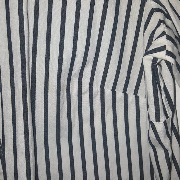 Charter Club Button Down Striped Polka Dot Cuffs Blouse Business Casual Sz 12 - Picture 10 of 11